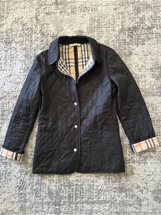 Burberry Jackets & Blazers - BURBERRY QUILTED NOVA CHECK JACKET SIZE XS BLACK